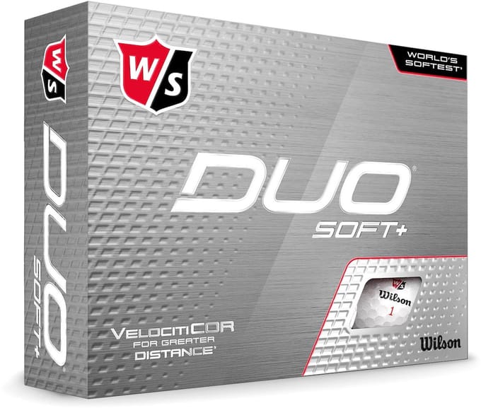 Wilson - Duo Soft+ White 12pack Golf Balls