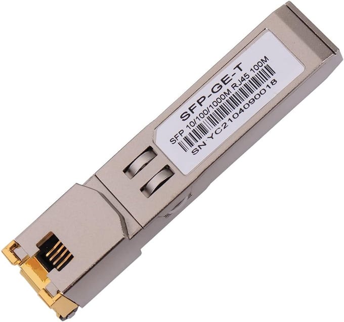 Gigabit SFP Transceiver - Koper Ethernet Module - Netwerk Uitbreiding - 100m Bereik CAT5E - 1.25 Gbps - Zilver