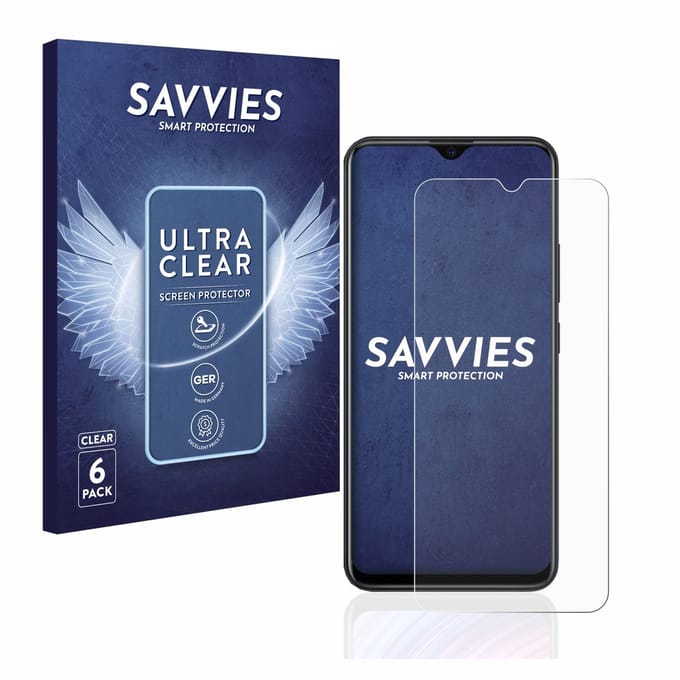 Savvies - Screenprotector voor Xiaomi Redmi Note 8T - Folie Beschermfolie transparant 6 Stuks