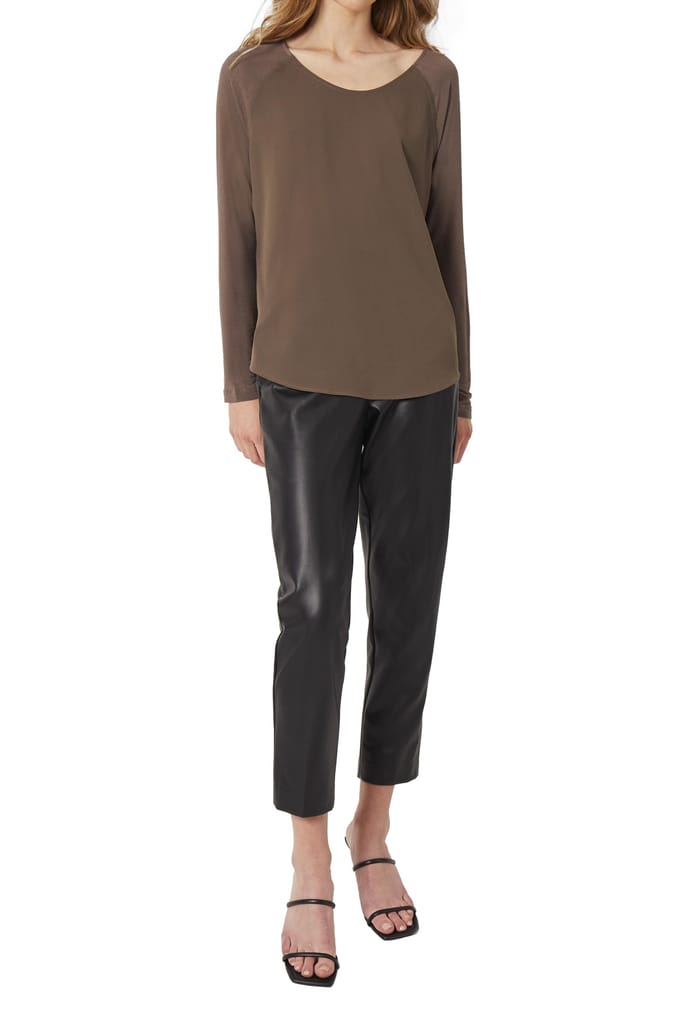 French Connection Polly Plains Ls Top Deep Moss Größe: XS | Longsleeves Outlet | Damen