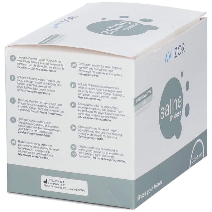 Saline Oplossing Lenzen Unidoses 30x5 Bewarings-en-reinigingsoplossing