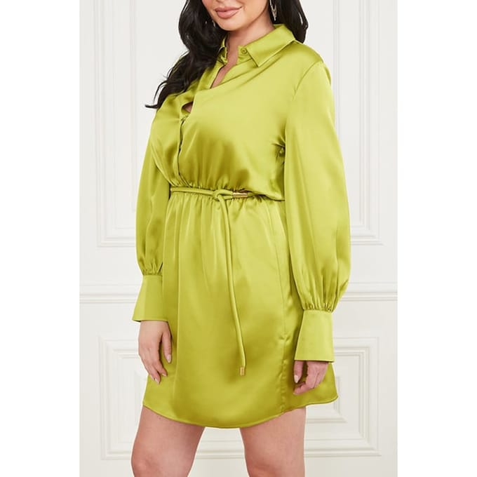 GUESS Marciano By  Petra Dress Solid Take Root Green Größe: 36 | Blusenkleider Outlet | Damen | Grün