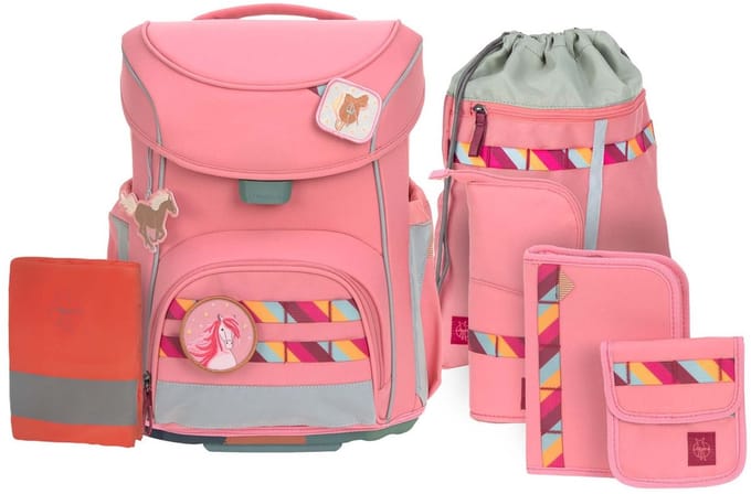 Lässig School Set Slim Unique - Schooltas Set 7tlg. (Pink)