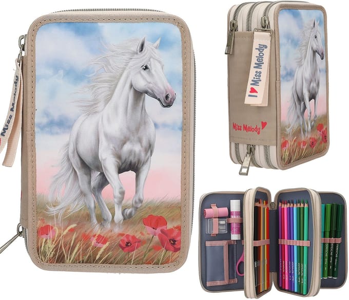 Depesche - Miss Melody 3-vaks etui - POPPY SAND