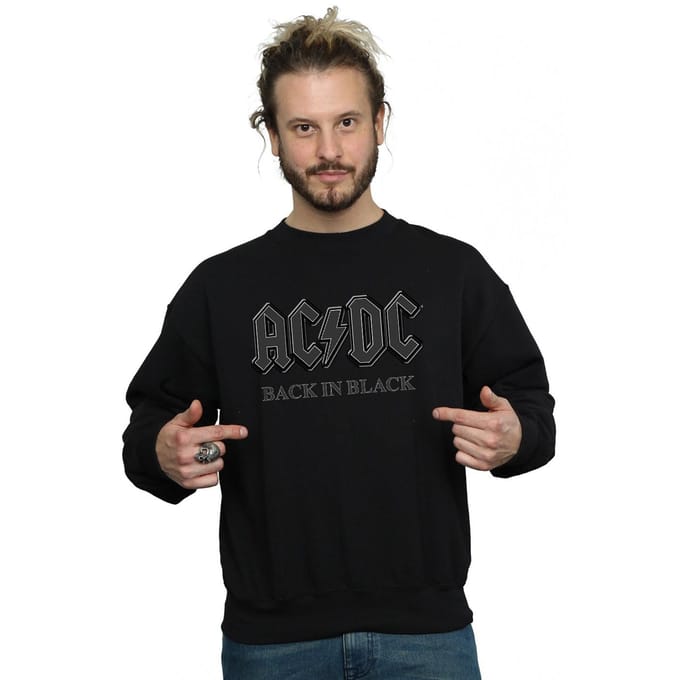 AC/DC Heren Sweatshirt Terug In Zwart (Zwart)