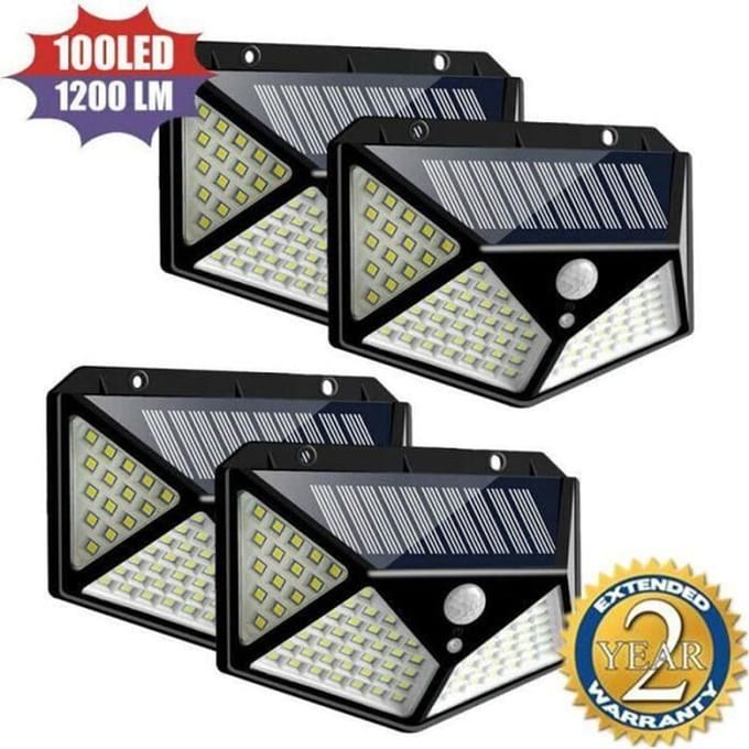 Lampe Solaire Extérieur Murale - COOK - 100 LED - Détecteur de Mouvement - IP65 - Étanche