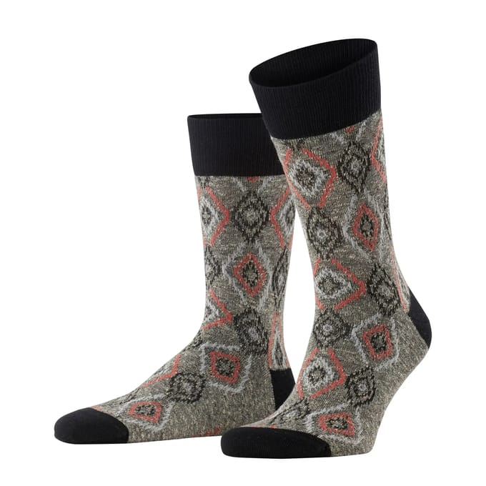 FALKE Ikat Spell herensokken - zwart (black)