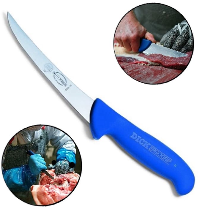 Dick ErgoGrip Serie - Ontbeenmes - Gebogen Lemmet - 13 cm - Vaatwasmachinebestendig