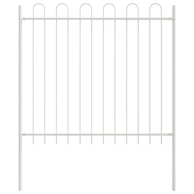 vidaXL - Tuinhek - BOXTEL - 2 - st - 3,4 - x - 1 - m - Poedergecoat - staal - Wit