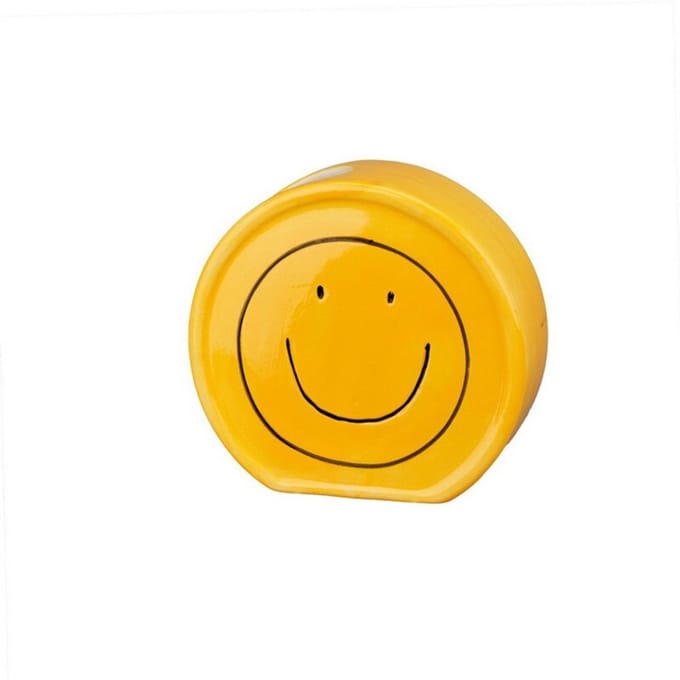 Aardewerk vaas smiley