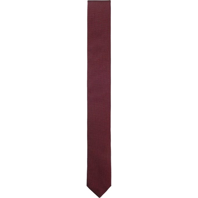 Boss Micro Grid Jacquard Stropdas (Rood)