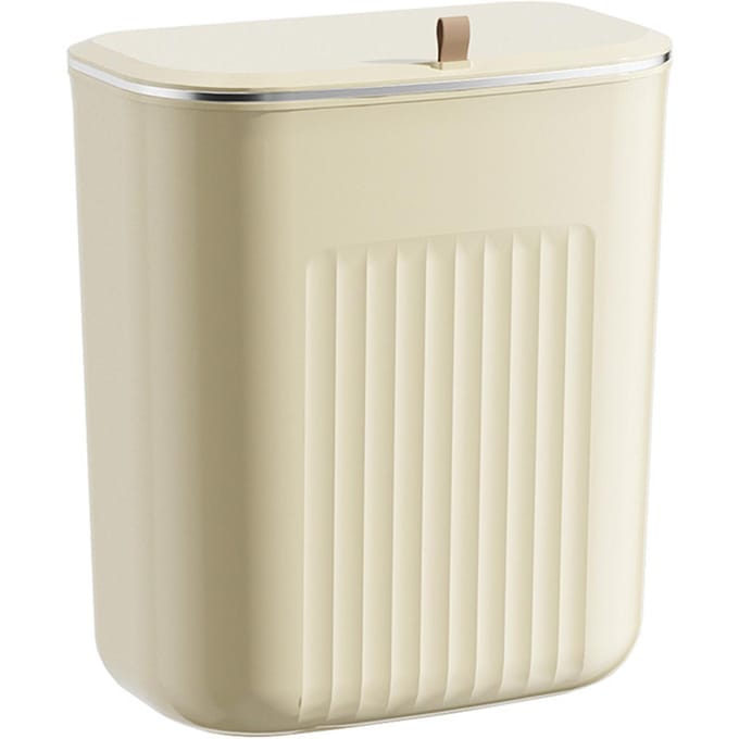 Poubelle murale peu encombrante, grande capacité, design esthétique, robuste, suspendue Small white