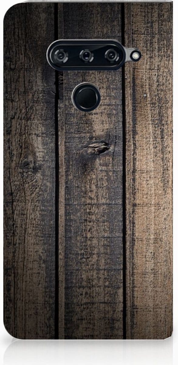 LG V40 Thinq Book Wallet Case Steigerhout