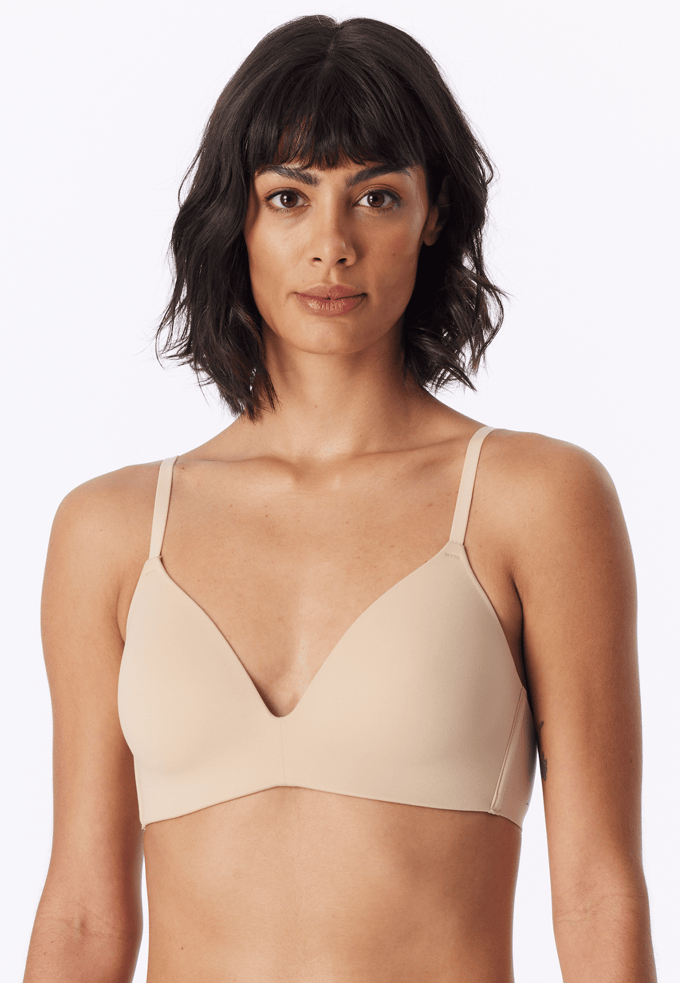 SCHIESSER Invisible Soft dames BH, voorgevormd zonder beugel, Beige -  Maat: 80A