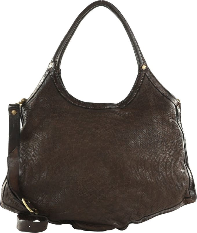 CATERINA LUCCHI Schoudertas Agata Shopping Bag Moro Donkerbruin