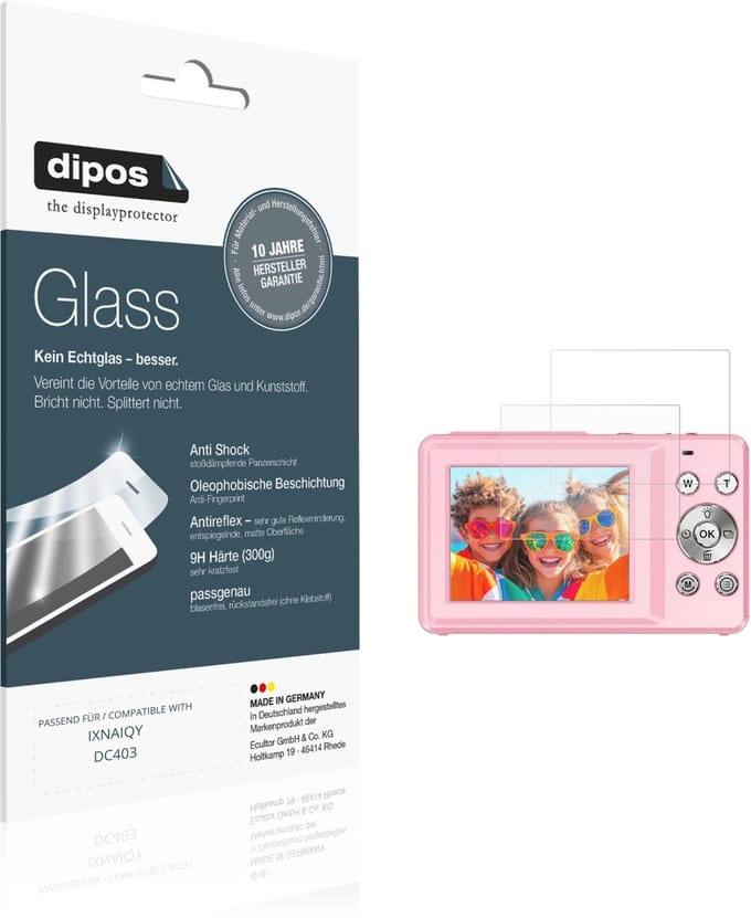 dipos – 2x Matte Pantserfolie geschikt voor IXNAIQY DC403 | 9H Screenprotector