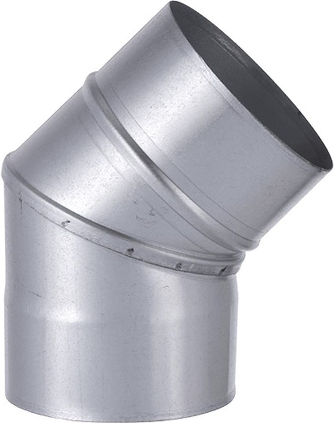 Gegalvaniseerde Bocht 45° Ø110mm 0,5mm.