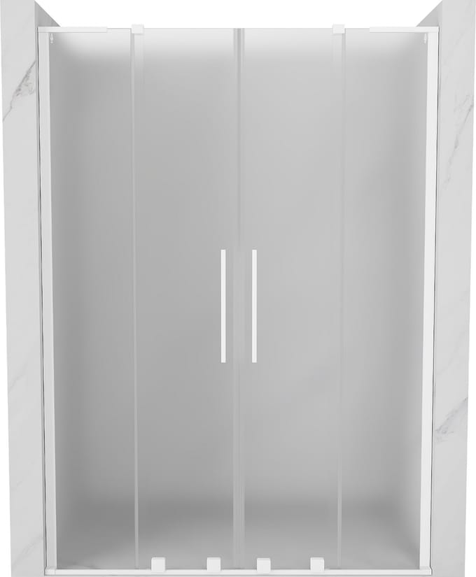 Mexen Velar L Duo schuifdouchedeur 150 , mat, wit - 871-150-003-32-20