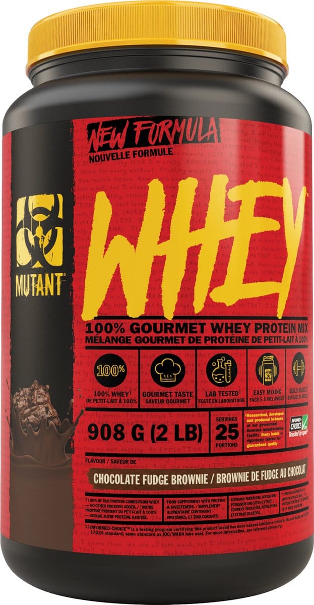 Mutant Mutant Whey (2lbs) Chocolate Fudge Brownie - Eiwitten - Wei-eiwit Mix