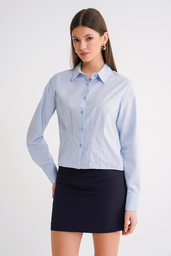 Slim Fit Lange Mouwen Poplin Shirt