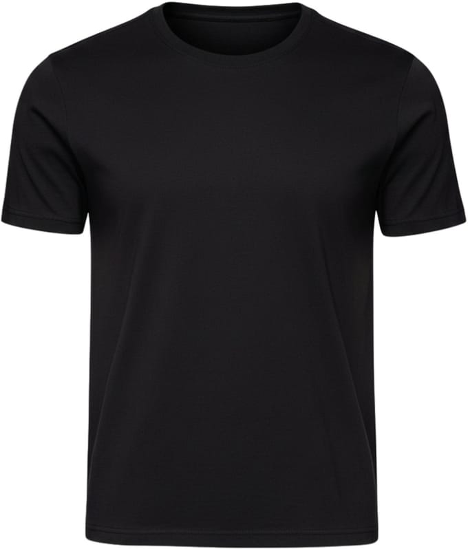 OMBRE T-shirt - Regular Fit - Katoen - Korte Mouw Zwart S