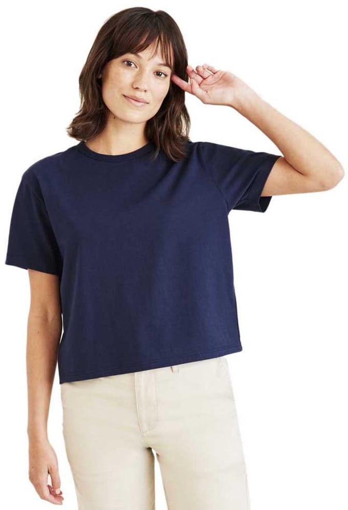 Dockers Crew T-shirt Met Korte Mouwen Blauw S Vrouw