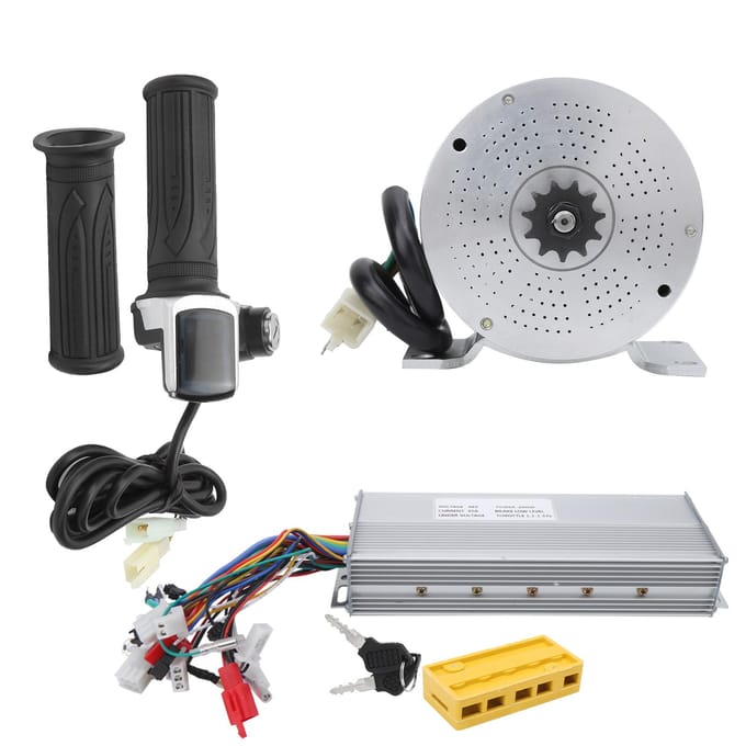 48V 2000W Elektrische Borstelmotor met Controller Kit E?Fiets Ombouw Accessoire Set gray