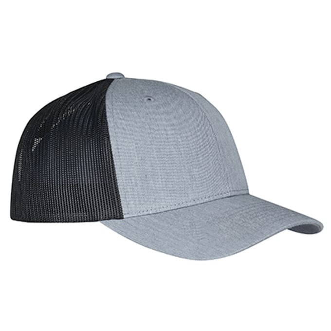 Flexfit Retro tweekleurige truckerpet (Heide Grijs/Zwart)