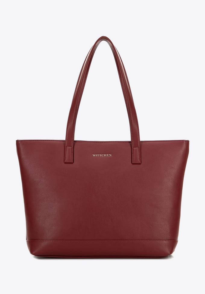 Wittchen Dames 15, 6" Laptoptas, Imitatieleer, Bordeauxrood, Eco-leer