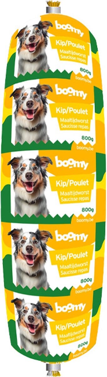 Boomy - Maaltijdworst - Hondenworst - Vers vlees - Kip - 4 x 800g