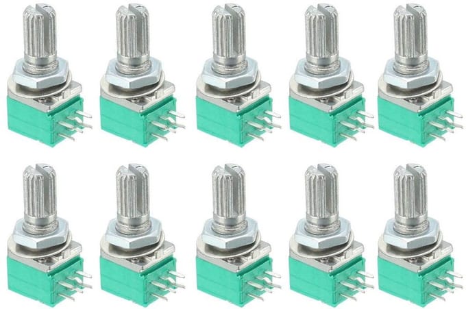 Variabele Weerstanden - Draaipotentiometer - Elektronica Projecten - Dubbele Draai - 50 K Ohm - null