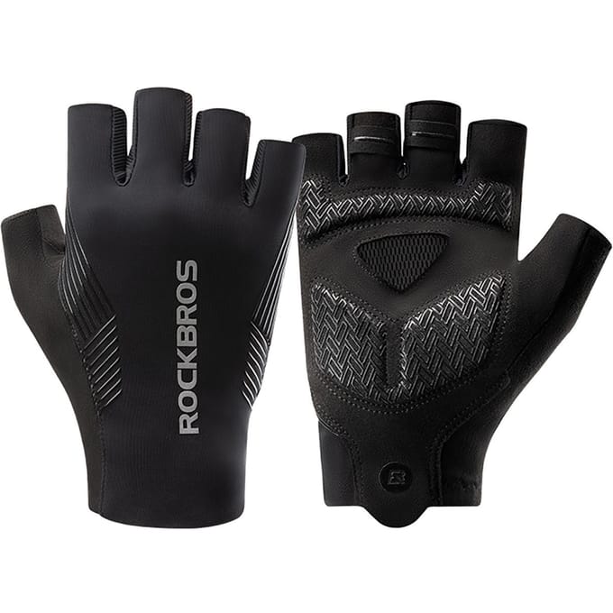 Rockbros cycling gloves spring/summer/autumn short fingers size: L - black