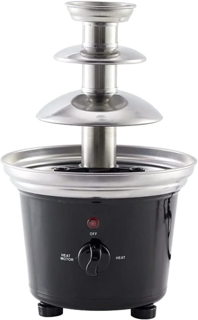SNJY® Chocoladefontein - Chocolade Fondue - Chocolade Smelter - 25 W - 500ML - Zwart