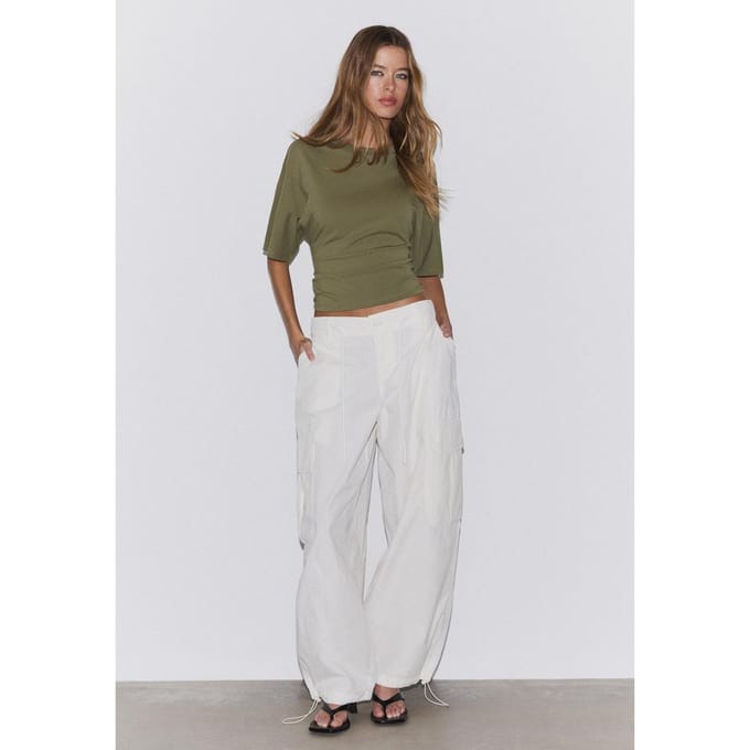 Stradivarius T-shirt met korte mouw  Kaki S