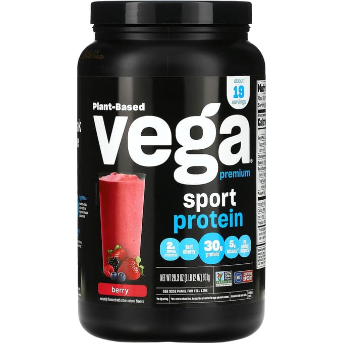 Vega, Sportprestaties, Eiwitpoeder, Bessen, 801g (28.3oz)