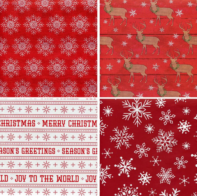 Kerstpapier - Tweezijdig assortiment cadeaupapier inpakpapier – 3 Rollen van 6 meter