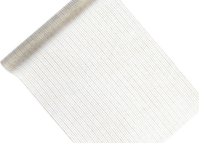 PartyDeco - Organza XL glitter strepen goud (9 mtr)