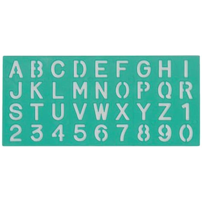 Lettersjabloon Linex hoofletters/letters/cijfers 30mm
