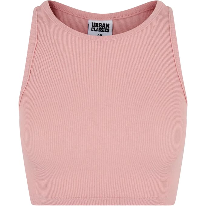 Urban Classics - Rib Crop top - M - Roze