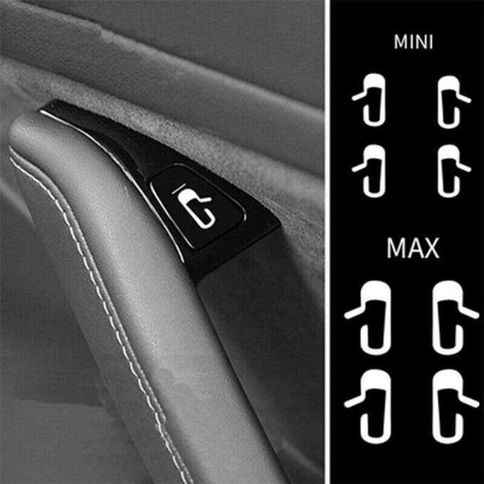 Autodeur Open Uitgang Sticker Decal Interieur Decoratie Open Knop Herinnering White gray