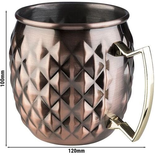 GGM Gastro (6 Stück) Becher - MOSCOW MULE - 500ml - Antik-Kupfer - mit Henkel