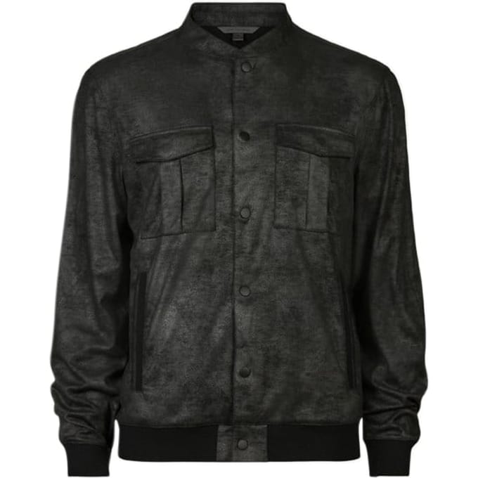 John Varvatos Cottle Regular Fit Ls Snap Front Bomber Black Taglia: M | Bomber Outlet | Uomo | Nero