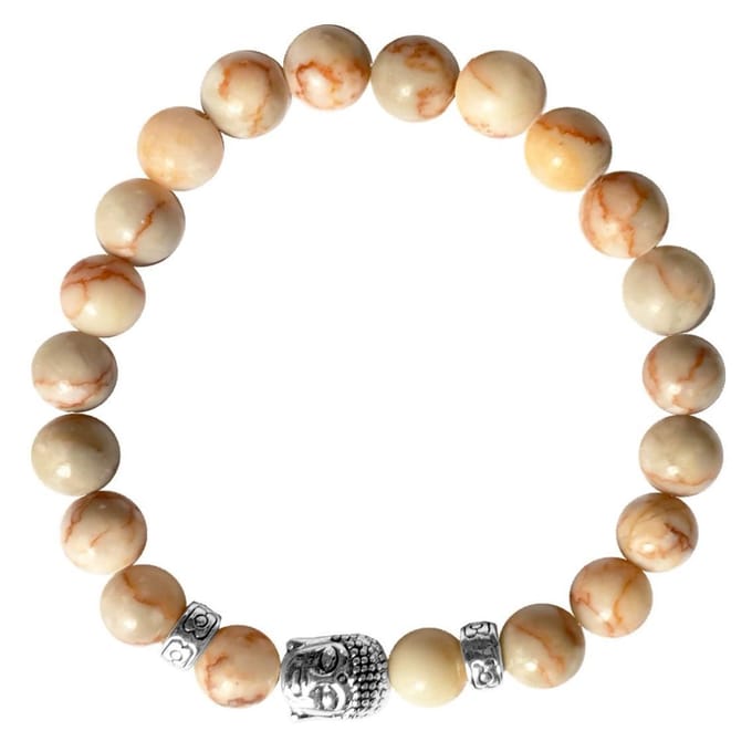 Fako Bijoux® - Buddha Armband - Deluxe - Zalmroze