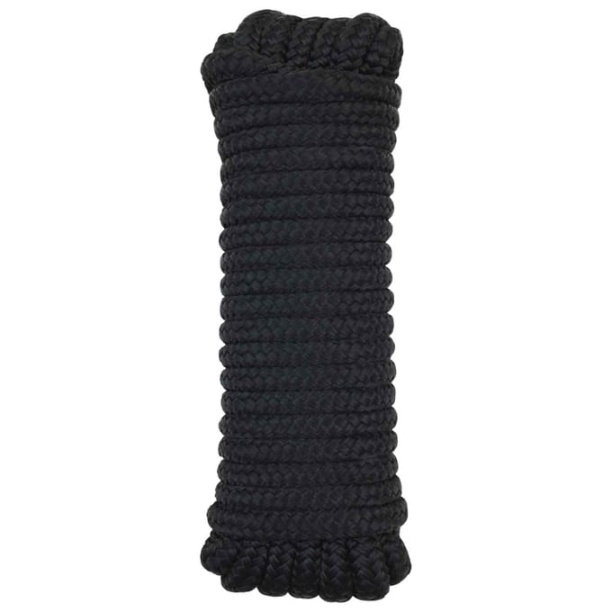 vidaXL - Boottouw - 2 - mm - 6 - m - Zwart - Polyester