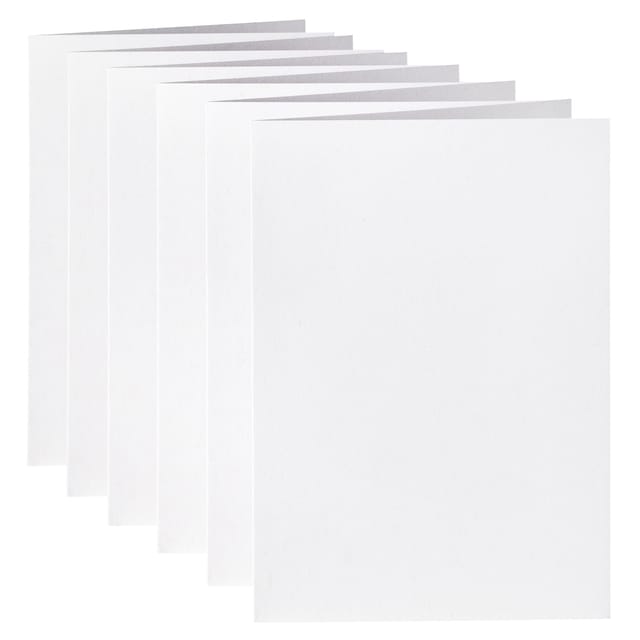 Correspondentiekaart Papicolor dubbel 105x148mm kraft wit pak à 6 stuks