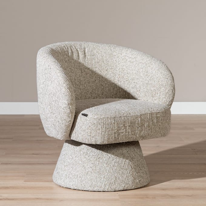 Bronx71® Fauteuil Lenn draaibaar chenille taupe