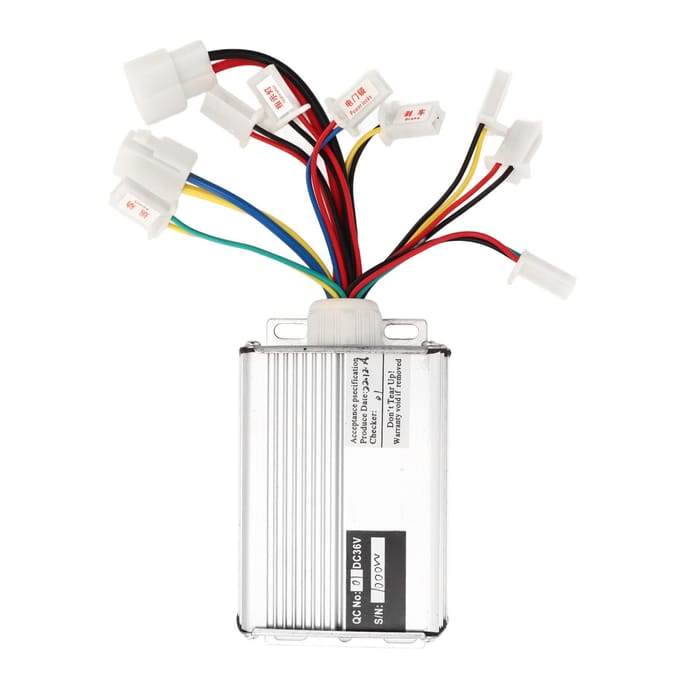 36V 1000W Geborstelde Motor Controller Gashendel Set met Elektrisch Slot Elektrische Fiets Ombouwset white