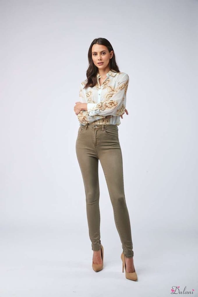 Broek Toxik3 hoge taille taupe L185-156