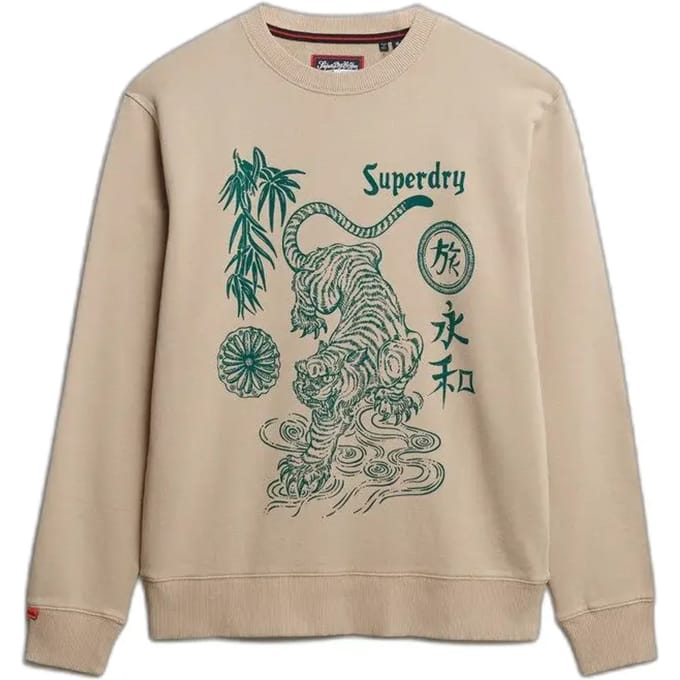 Superdry - Tokyo Narrative sweatshirt met losse pasvorm - Heren - Truien
