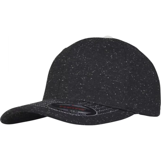 Urban Classics - Piqué Dots Flexfit pet - S/M - Zwart
